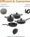 Amazon Kitchen Cookware Basics-10-Pcs Hard Anodized Non-stick