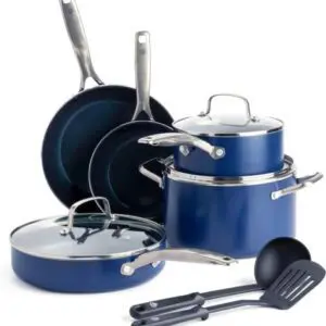 Blue Diamond Cookware Set 10 Piece Pots and Pans