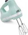 The KitchenAid 5 Ultra Power Speed Hand Mixer, model KHM512 in Ice Blue, is a kitchen essential that combines style, versatility, and power.