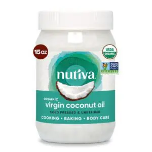 Nutiva Organic Coconut Oil for Cooking Natural Hair Skin and Massage