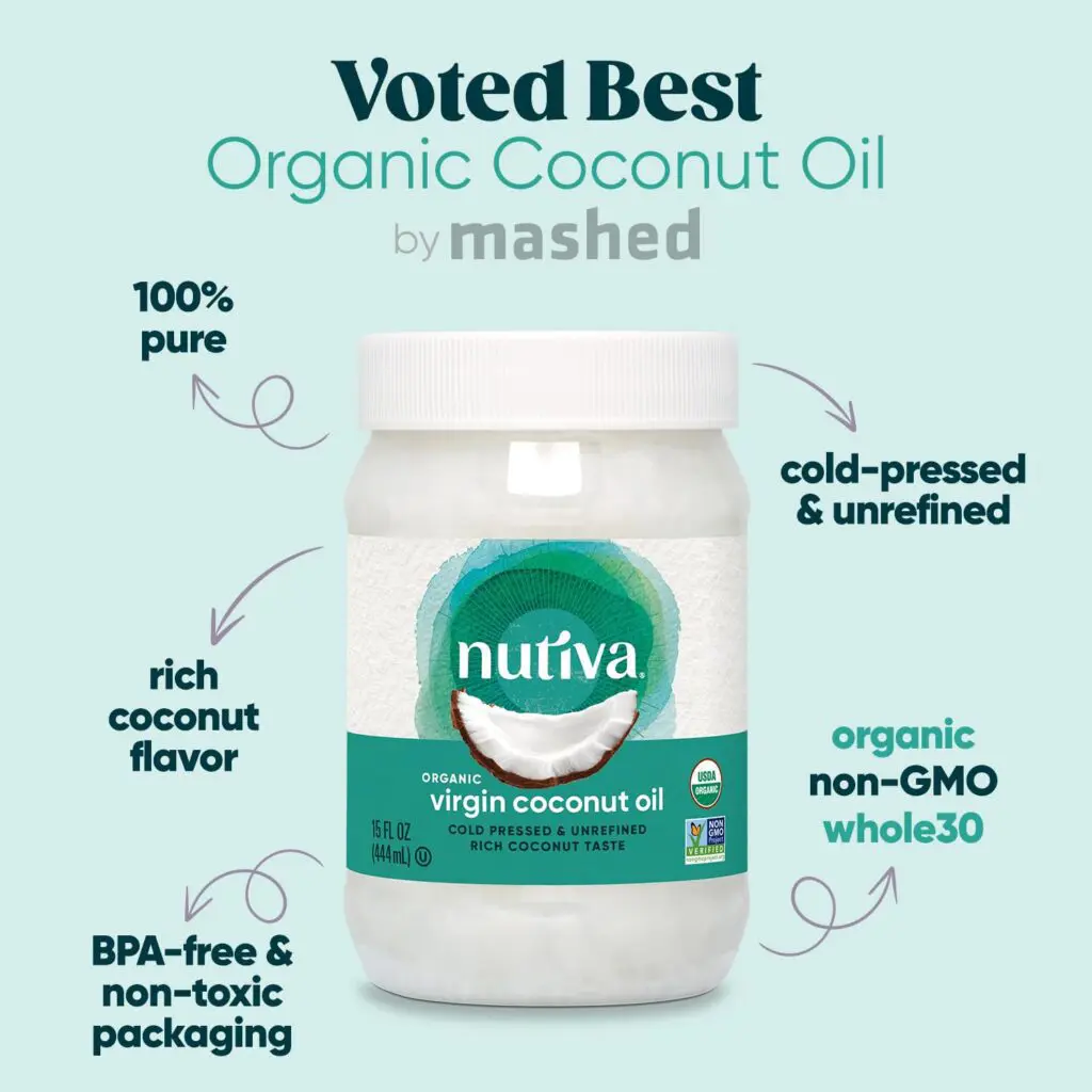 Nutiva Organic Coconut Oil for Cooking Natural Hair Skin Massage