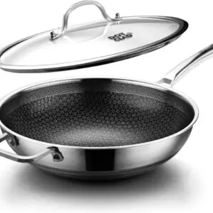 The DOTCLAD 12-inch Hybrid Wok Pan with Lid stands out as a superior choice for amateur and seasoned chefs.