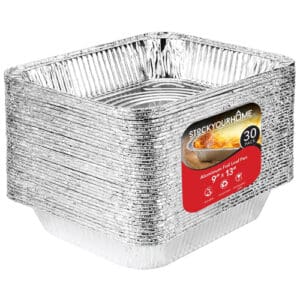 The Aluminum Pans 9x13 Disposable Foil is incredibly versatile. Whether baking a decadent chocolate cake, grilling juicy steaks, roasting a medley of vegetables, or preserving the freshness of fruits, these pans can handle it all.