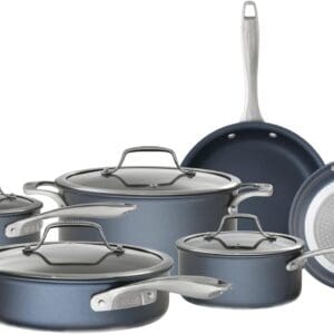 Bialetti Cookware Set, 10-Piece Sapphire Cookware Set