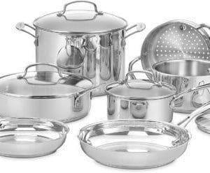 Cuisinart 11 Piece Cookware Set Chef's Classic Stainless Steel