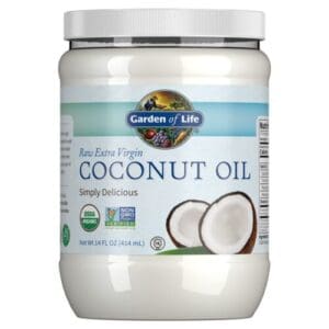 Garden of Life Organic Extra Virgin Coconut Oil Cold Pressed Plant Based Oil for Hair, Skin & Cooking.