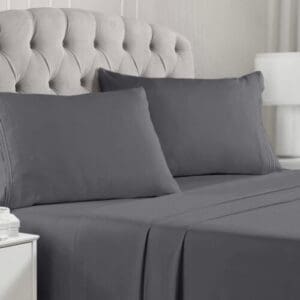 Bedding Sheets & Pillowcases of Mellanni King Size Sheets Set