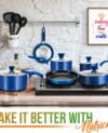 Nutrichef Cookware Blue Kitchenware Set, 13 Pcs - Durable