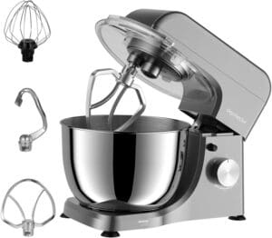 Enter the Electric Kitchen Stand Mixer – a versatile, powerful, compact appliance designed to simplify your kitchen tasks and enhance your culinary creations.