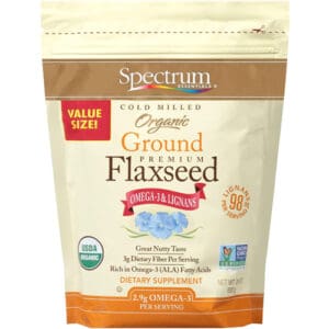 Spectrum Essentials Organic Ground Premium Flaxseed offers a convenient and delicious way to reap these advantages.