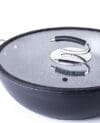 The DaTerra Cucina Professional 13-inch Wok with Glass Lid is the perfect addition to any kitchen.