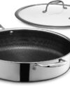 The HexClad Hybrid Nonstick 5.5 Qt Deep Sauté Pan with Lid is designed to meet these needs and exceed your expectations.