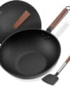 Welcome to the world of exceptional cooking with the Todlabe 13-inch Carbon Steel Wok! Whether you are a culinary enthusiast or a professional chef, this pre-seasoned, non-stick wok is designed to elevate your cooking experience.